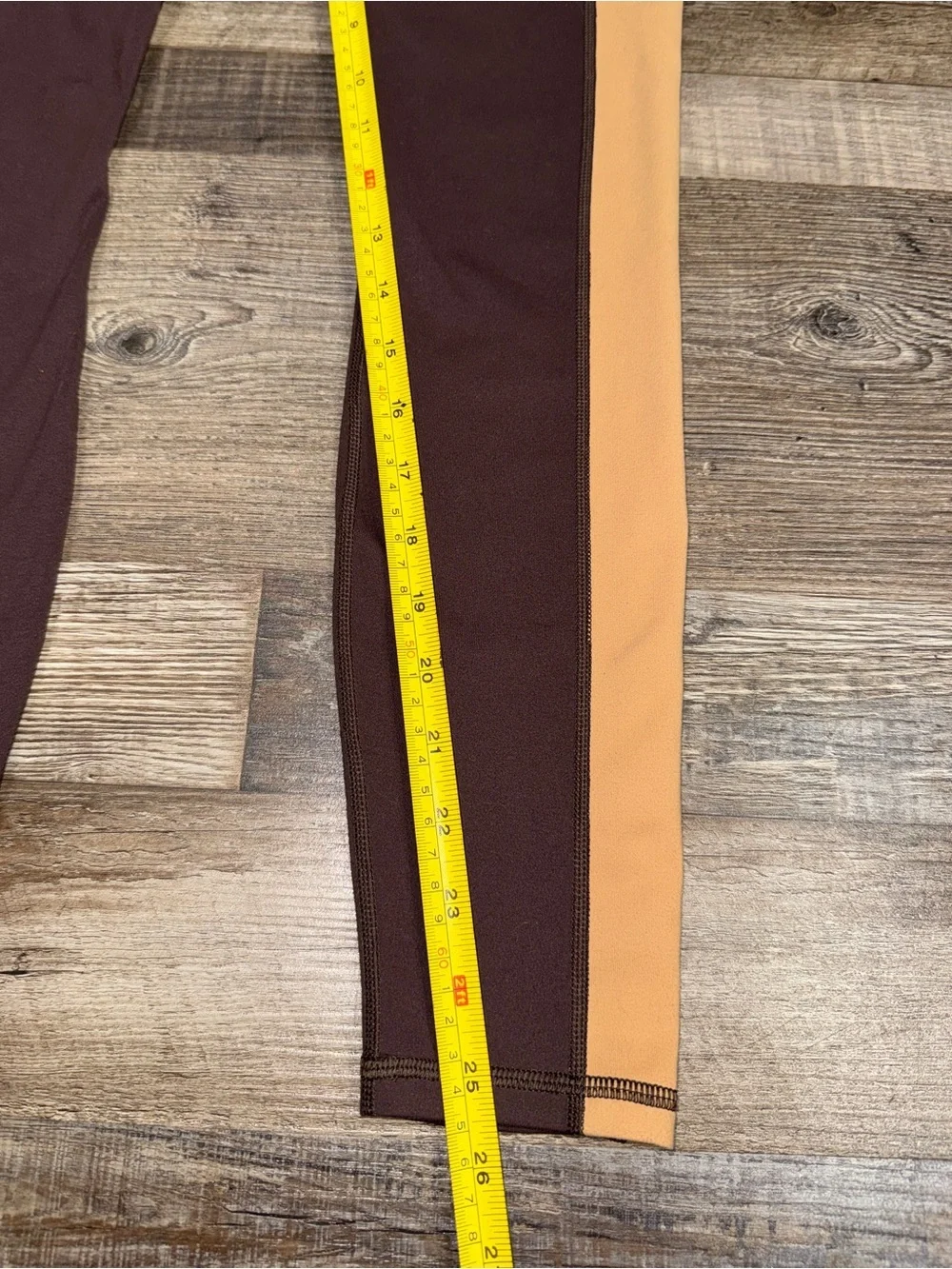 Fabletics PowerHold On-The-Go High Waisted Leggings Small Brown Colorblock